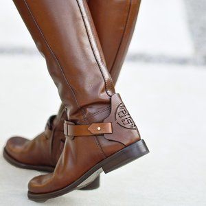 Tory Burch Almond Derby Riding Boots